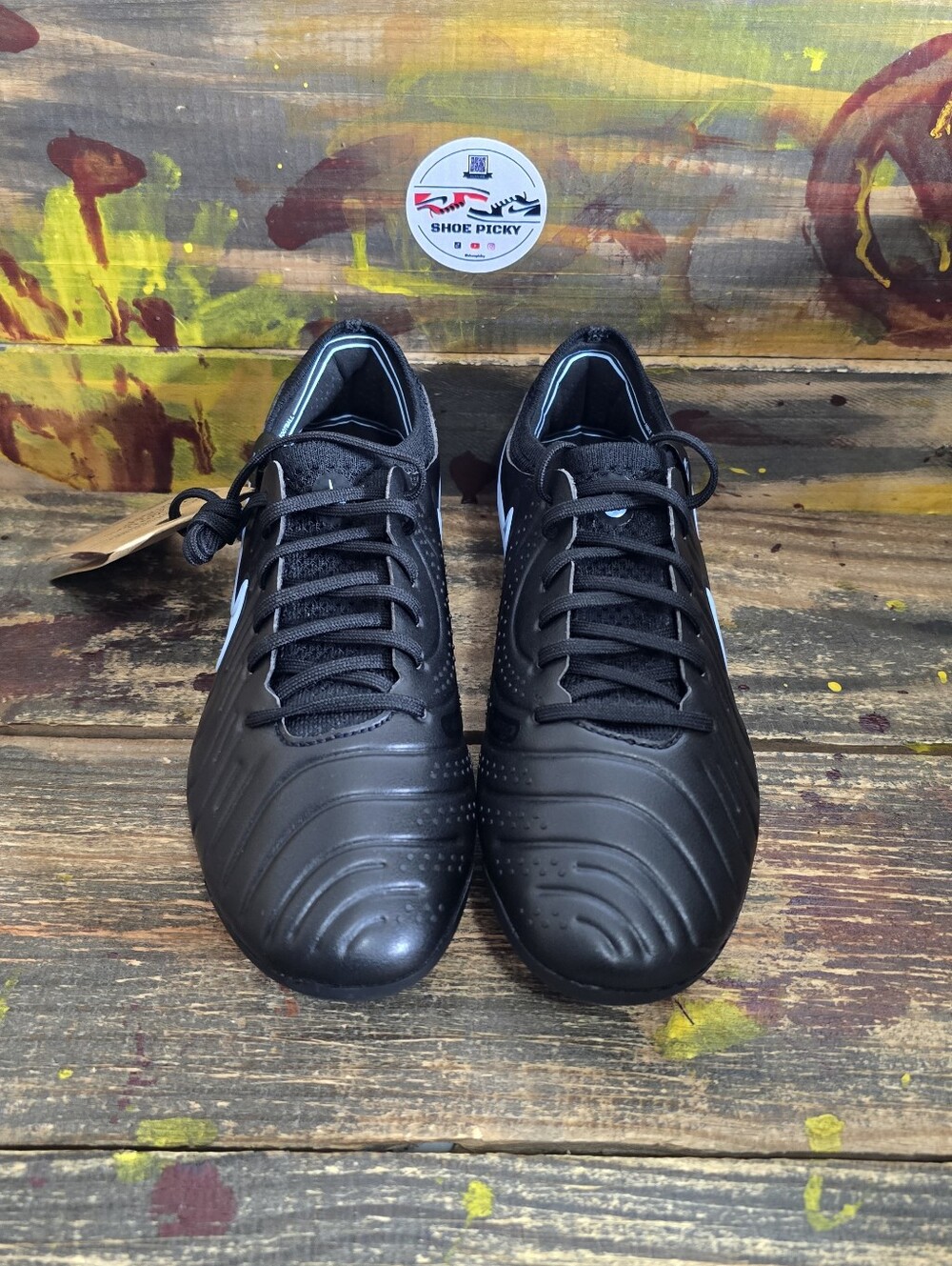 Nike Legend 10 Elite FG Black Light Blue DV4328-003 Men sz 5.5‎ (women sz 7) New - Picture 2 of 8